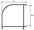 ESQU/02X SM (566) Угол 60х60, бел. (6,0 м)