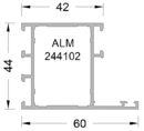 Рама оконная ALUMARK 60/42 мм 6м Неокрашенный