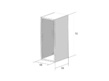 Корпус навесной 15*34*72, 1 полка