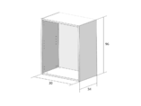 Корпус навесной 30*34*96 высокий, 2 полки