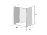 Корпус навесной 40*34*72, 1 полка