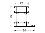 Профиль оконной рамы ALUMARK 60/42 мм 6м Неокрашенный
