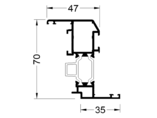 Профиль оконной створки ALUMARK 35/47 мм 6м RAL9016