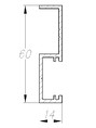 Профиль уплотнения S-обр. для 1-ств. двери ST FLEX, длина: 5100 мм 32542601120
