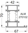 Рама оконная ALUMARK 67/42 мм 6м Белый RAL9016