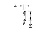 Штапик 4 мм  ALUMARK 6.0 м RAL9016