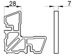 Соединитель угловой наруж ALUMARK для ALM254181\ALM254283