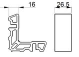 Соединитель угловой внутр ALUMARK для ALM254201