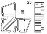 Соединитель угловой внутр ALUMARK для ALM254284