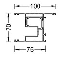 створка  S158, 100/75 мм, 6,0 м неокрас