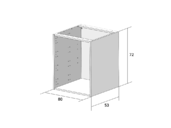 Корпус напольный 80*53*72 под мойку, 1 полка