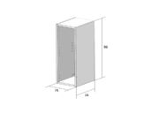 Корпус навесной 15*34*96 высокий, 2 полки