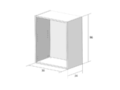 Корпус навесной 30*34*96 высокий, 2 полки