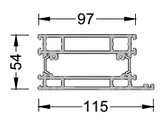 Профиль цоколя ALUMARK 115/97 мм 6м Белый RAL9016