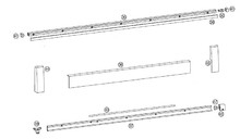 Комплект шин SP / HKS160 S, 1251-1650 - RAB-3430мм, белый, Internika