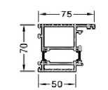 Рама дверная наружного открывания ALUMARK 75/50 мм 6.5м неокрашенный