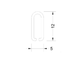 профиль трека нержавеющая  сталь 5x12 6,5м