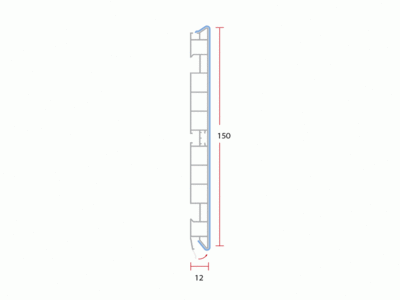 Цоколь кухонный ALPHALUX, H=150мм, L=4м, белый глянцевый, пластик Изображение 2