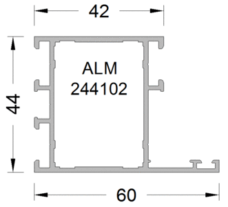 Рама оконная ALUMARK 60/42 мм 6м Неокрашенный Изображение