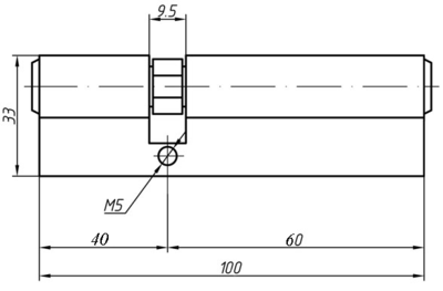 Цилиндр профильный MAXBAR 847/K 40-60, никелированный Изображение 2