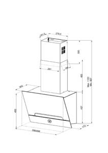 Настенная вытяжка Kuppersberg F 690, ширина 60 см, отвод/рециркуляция, 850 м3/час, черное стекло / короб черная эмаль Изображение 4