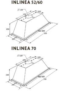 INLINEA 60 X Вытяжка встраиваемая, нержавеющая сталь Изображение 4