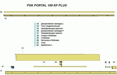 Комплект направляющих PSK PLUS Gr107/240 , коричневый Изображение 2