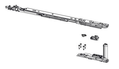 Комплект поворотно-откидной со скрытыми петлями C.H.I.C., 600-1500 мм, ЕВРОПАЗ, правый, 100 кг, 043560001 Изображение 2