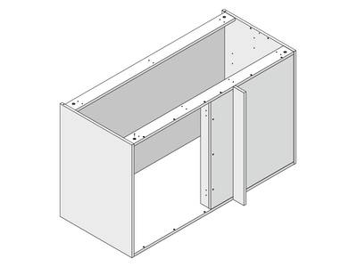Корпус напольный 1010*53*72 угловой, 1 полка Изображение