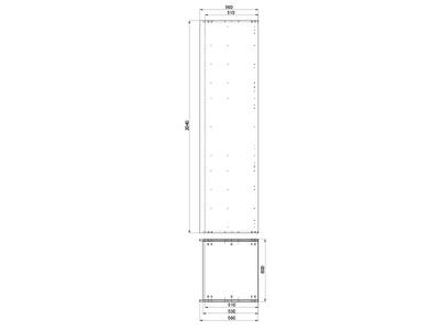 Корпус напольный шкаф 60*56*204, 4 полки Изображение 3