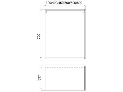 Корпус навесной 30*34*72, 1 полка Изображение 4