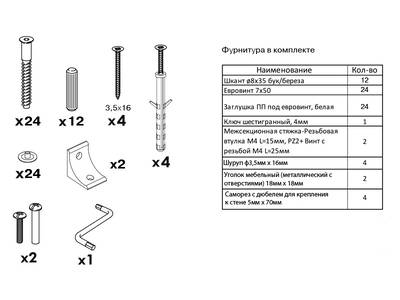 Корпус навесной радиусный 30*34*96 высокий Изображение 3