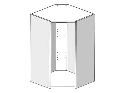 Корпус навесной угловой 61*61*96 высокий, 2 полки Изображение 3