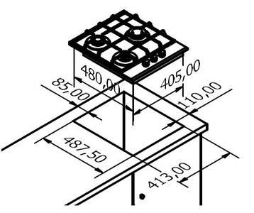 MHG 43 WG Газовая варочная поверхность, закаленное стекло, ширина 45 см, цвет белый Изображение 4