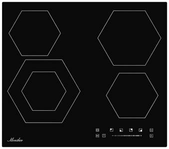 MHE 6012 Электрическая независимая варочная поверхность стеклокерамическая, ширина 60 см, цвет черный Изображение