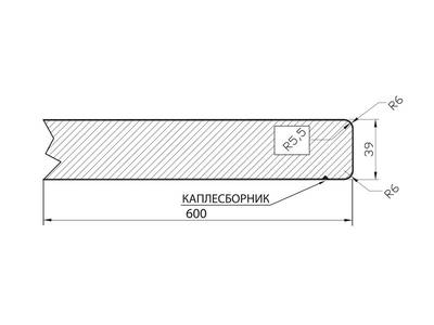 Кухонная столешница ALPHALUX, ночная галактика, R6, влагостойкая, 4200*39*600 мм Изображение 2