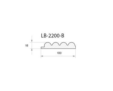 Профиль МДФ AGT LB-2200-B 18*100*2800 мм, супермат Сахара крем 3019 Изображение 2