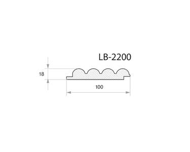 Профиль МДФ AGT LB-2200 18*100*2800 мм, супермат Сахара крем 3019 Изображение 2