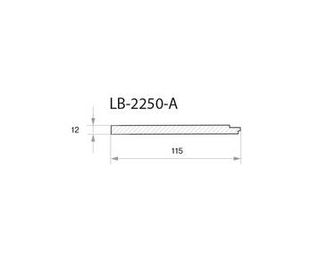 Профиль МДФ AGT LB-2250-A 12*115*2800 мм, супермат Сахара крем 3019 Изображение 2