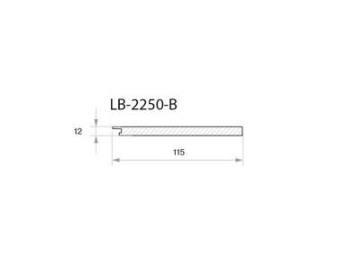 Профиль МДФ AGT LB-2250-B 12*115*2800 мм, супермат Сахара крем 3019 Изображение 2