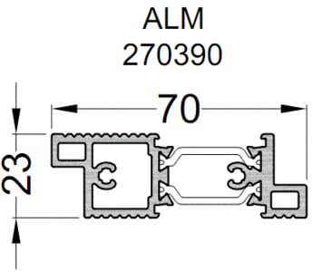 Профиль дверного порога ALUMARK 23/70 мм 6м неокрашенный Изображение