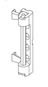 Петля верх.рамная пластик. (устан. без шаблона) со штифтом (2 поз.) Изображение