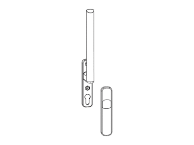 Ручка внутренняя HS-12 без штифта, белый RAL 9016 Изображение