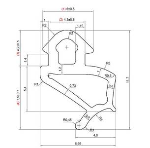 Уплотнитель для профиля VEKA 254 (створка), EPDM, чёрный Изображение