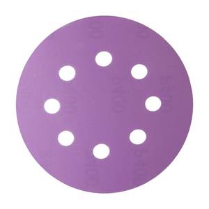 Шлиф круг HANKO PP627 Purple Paper 125мм 8отв Р40 на бум основе липучка Изображение