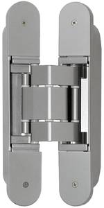 Петля скрытая OTLAV, 3D, универсальная, 190x31 мм, 120 кг, цамак/алюминий, серебро матовое Изображение