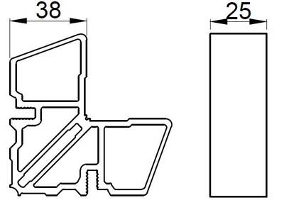 Соединитель угловой внутр ALUMARK для ALM254181\ALM254283 32mm Изображение