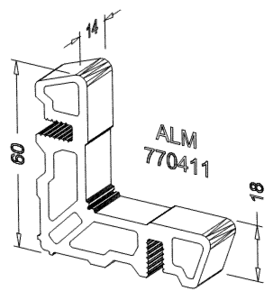 Соединитель угловой для ALM270101 Изображение 2