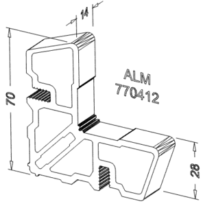 Соединитель угловой для ALM270102 Изображение 2