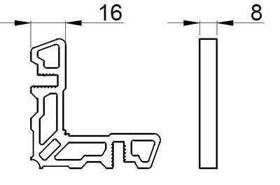 Соединитель угловой наружный ALUMARK для ALM254101\ALM254301 Изображение